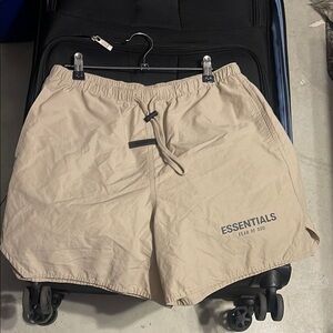 Fear of God Essentials Beige Shorts
